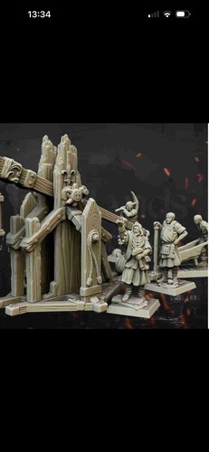Medieval trebuchet and crew - medieval,