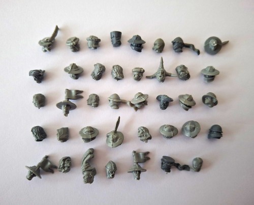 Bretonnia heads x39 mixed - mixed, lot